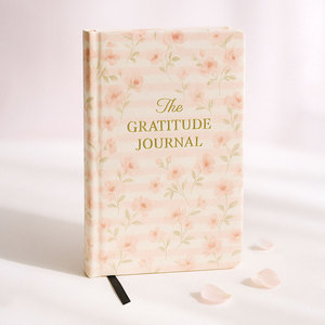 LABON A5 Floral Stripe Gratitude Journal Custom Hardcover Thankfulness Notebook con cinta marcapáginas para autocuidado - Product Image 1