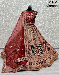 设计师重型网布派对穿婚礼Lehenga Choli成人系列 - Product Image 2