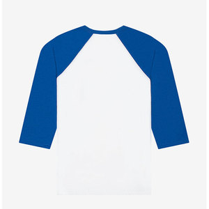 ベラキャンバス3200ユニセックス3/4スリーブベースボールTシャツホワイト/レッド通気性コントラスト3/4スリーブモダンフィットとクルーネックTシャツ