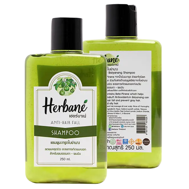 Leech Lime & Yanang Leaves Shampoo, 250 ML: Herbal Product From Thailand for Anti Hair Fall, Oily Hair, & Reduces Scalp Itching.