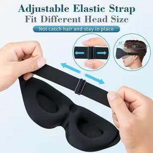 Blackout <strong>Sleep</strong> <strong>Aid</strong> 3D Design <strong>Sleep</strong> Mask with Adjustable Elastic Strap for Better <strong>Sleep</strong> - Product Image 3