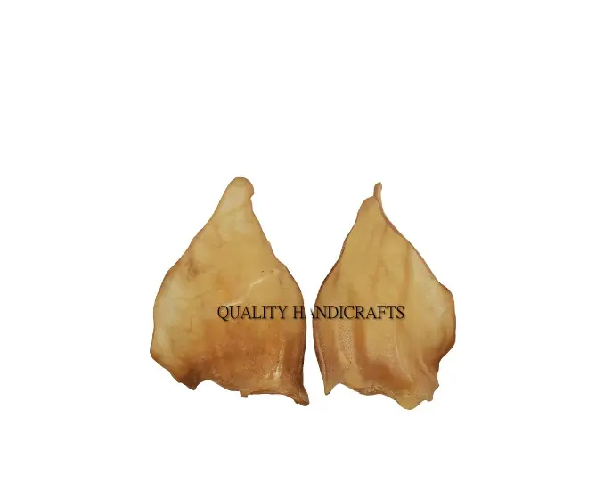 Natural safe healthy Organic Buffalo Dried Ear Natural Dog Chews Pet Food Form India 100% bleached / smoked Cow ear for Dog