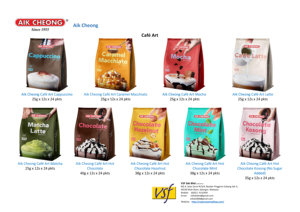 Aik Cheong Coffee Aik Cheong Cafe Art Latte Halal認定バリスタコーヒードリンクマレーシア製25g x <span class=keywords><strong>12s</strong></span> x 24 pkts