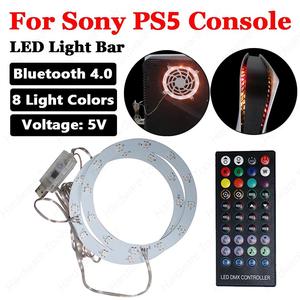 PS5 oyun konsolu için RGB pikap fonksiyonu lamba birden etkileri PS5 5 5 disk dijital baskı için LED ışık şerit oyun aksesuarları - Product Image 5