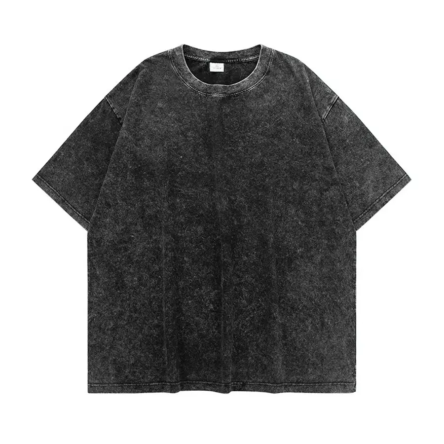 Высококачественная 100 хлопковая кислотная стирка 250Gsm Тяжелая винтажная Мужская футболка на заказ пустая Винтажная футболка на заказ