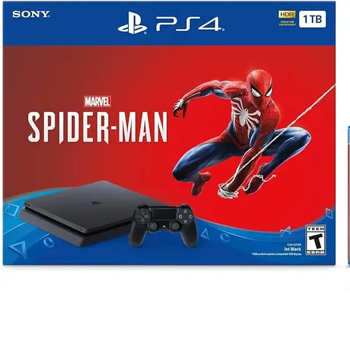 Newest Playstations 4 Slim 1TB SSD Console - Marvel's Spider-Man PS4 Bundle with DualShock-4 Wireless Controller