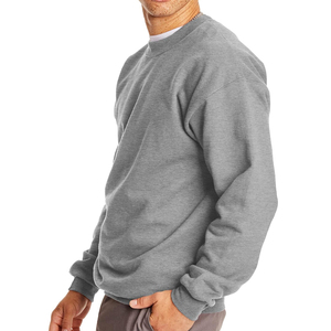100% Cotton Crew Neck <strong>Pullover</strong> Striped Men's Knitted Sweatshirt for Winter Solid Pattern Sweater - Product Image 3