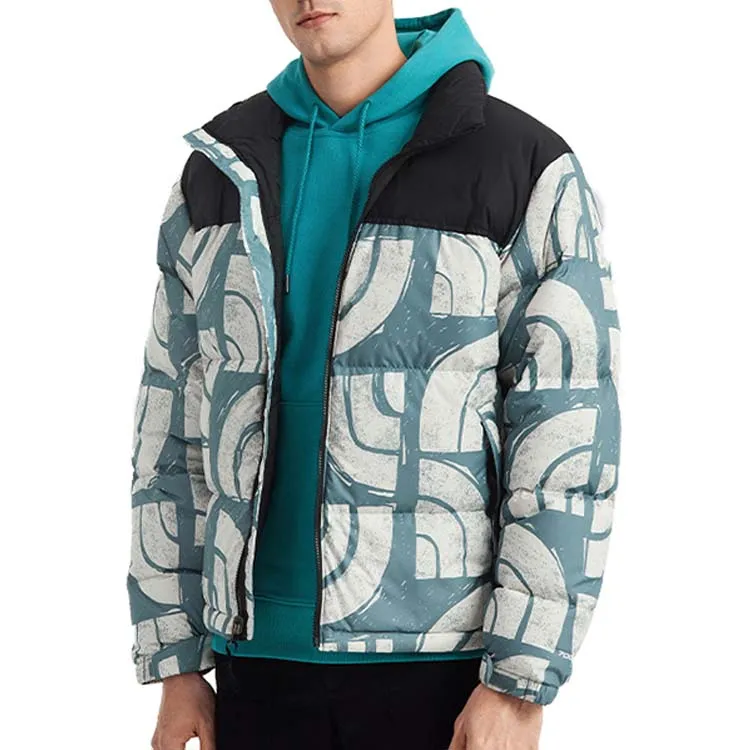 Unisex alta qualidade puffer jaqueta com saco grátis para transportar em branco puffer casaco com capuz forrado e alta cobertura facial