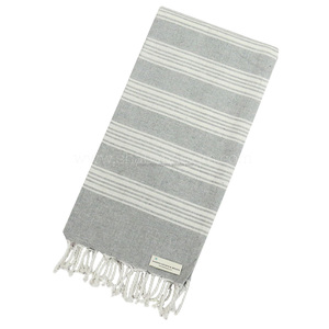 Yumuşak türk plaj havlusu % 100% pamuklu Fouta çizgili desenli kum geçirmez ve hindistan'dan taşınması kolay - Product Image 6