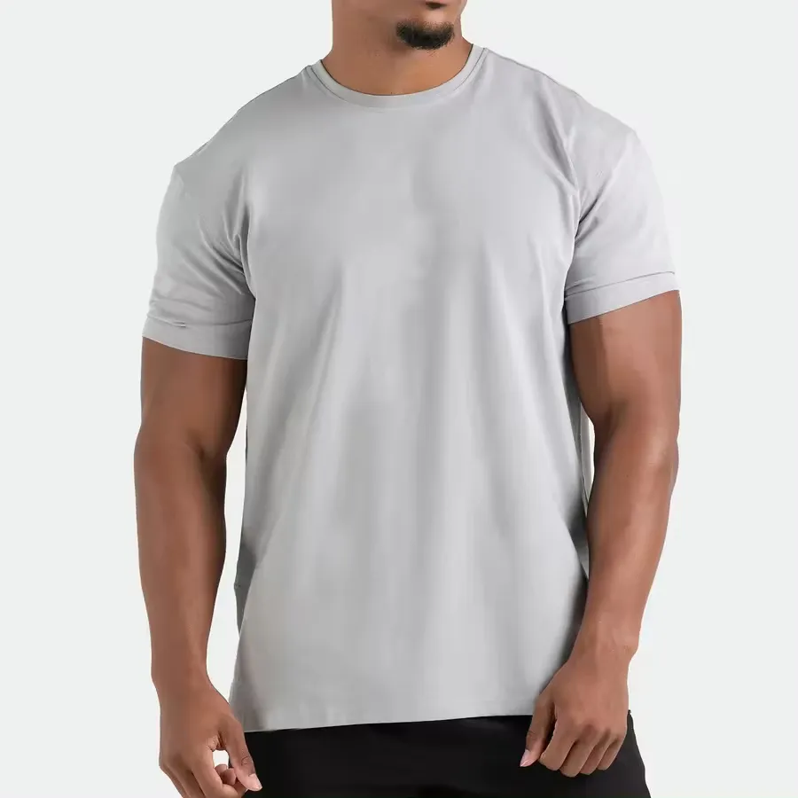 Heren Katoenen Ronde Hals Basic Muscle Fit T-Shirt Met Korte Mouwen Kleur Blokken Zwart En Wit Heren T-Shirts Losse Pasvorm