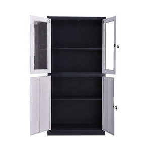Gõ xuống hiển thị kim loại Tủ hồ sơ sắt lưu trữ cửa kính kệ sách văn phòng tập tin Tủ thiết bị - Product Image 3