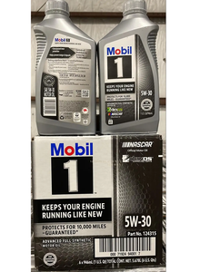 Mobil 1 tam sentetik 5W30 Motor yağı 1- Quart ( .946 litre)