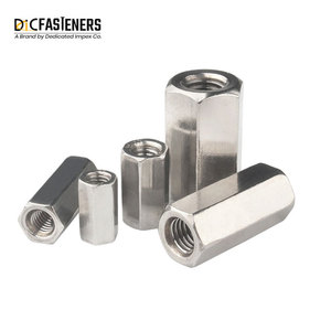 Polished Stainless Steel Hex <strong>Coupling</strong> Nuts <strong>M3</strong> to M80, DIN Standard, UNC Thread - Product Image 4