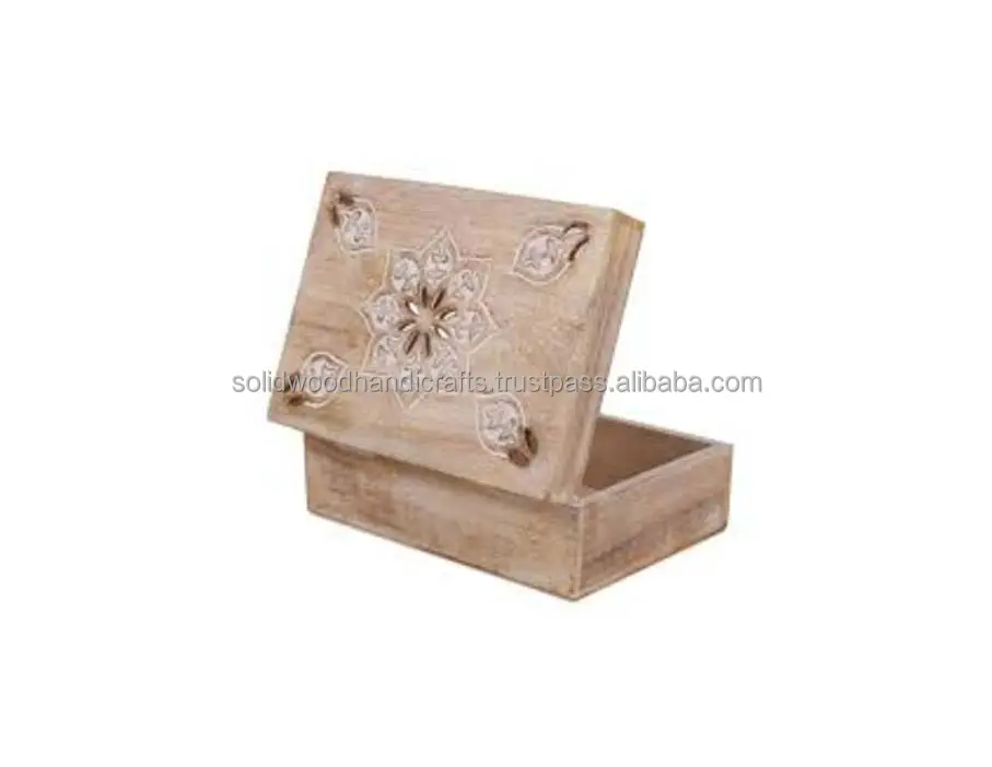 Di alta qualità scatole di legno intagliate fatte a mano scatola di gioielli Organizer legno idee regalo per la memorizzazione di monete di gioielli
