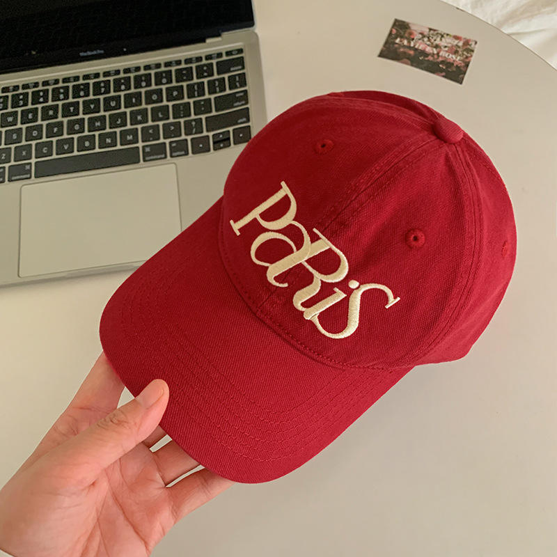 หมวกเบสบอล PARS-ไวน์แดง