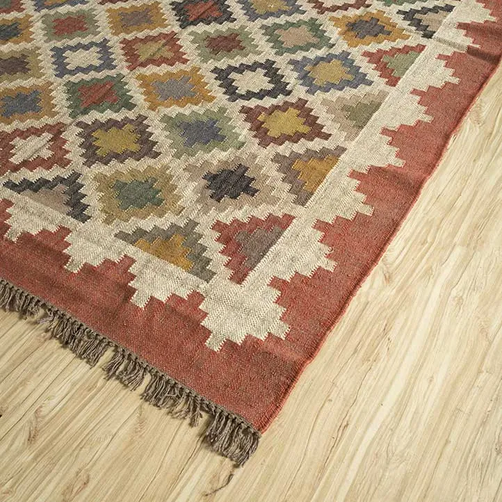 Kilim Rea Rugs Oriental Accent Handmade Vintage Handwoven Dhurrie Home Hotel Turkish Fabric Wool Jute Carpet