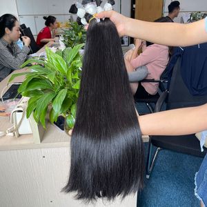 100% en kaliteli toplu işlenmemiş insan saçı Vietnam toptan fiyat ipeksi ve yumuşak koyu kahverengi doğal saç