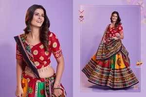 คอลเลกชัน Navratri Chaniya choli คอลเลกชั่นระบบมือพิมพ์ลายพิเศษสำหรับเทศกาลใหม่ - Product Image 5