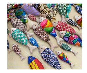 Vietnam Handmade Wooden Fish for Wholesale: Eco-Friendly Wooden Fish with Custom Patterns, Prepared for Bulk Export Worldwide&quot;
