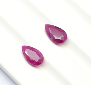 Reddish Pink Ruby <strong>Pear</strong> Pair for Earrings 100% Natural Unheated Untreated Ruby, Ruby Teardrop Earrings, Natural Ruby for Necklace - Product Image 2