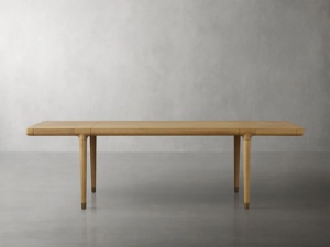 Eletta现代矩形设计实木餐桌套装8座家庭酒吧客厅餐厅家具 - Product Image 4