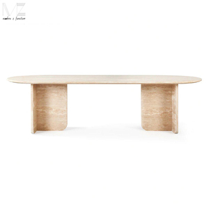 โต๊ะในห้องนั่งเล่นที่ทันสมัย Basse Salon Stone Stone Table Wabi Sabi เฟอร์นิเจอร์หินขนาดใหญ่พิเศษรูปไข่โต๊ะกาแฟ - Product Image 5