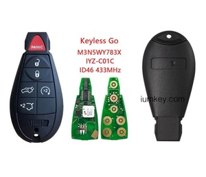 5+1 Button Smart Car <strong>Key</strong> Remote Control <strong>for</strong> <strong>Chrysler</strong> <strong>for</strong> DODGE <strong>for</strong> Jeep FCC IYZ-C01C/M3N5WY783X ID46&amp;7953 Chip Keyless 433mhz - Product Image 3