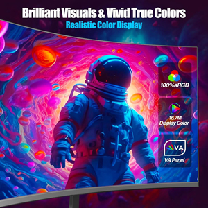 Panel VA curvo de 24 pulgadas, pantalla LCD de ordenador, 100Hz, 120Hz, 180Hz, 1080P, resolución para juegos, nuevo Monitor de escritorio HDR DP - Product Image 5