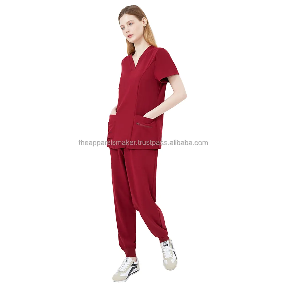 Conjunto de fregado médico para correr de enfermería para mujer, y pantalones de Top Apparels Allied, resistente y transpirable con Personalización completa