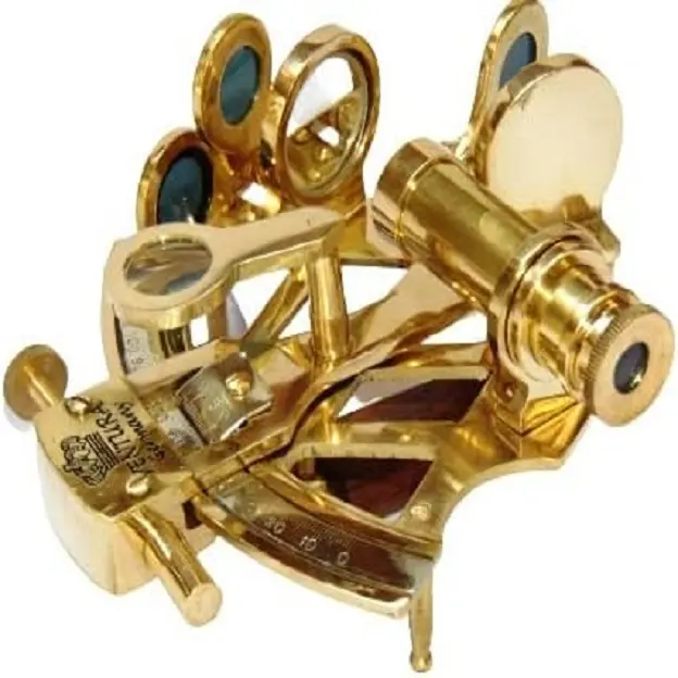 Ottone nautico sestante Vintage lavoro da collezione astrolabio Vintage collezione fatta a mano RJ negozio di artigianato