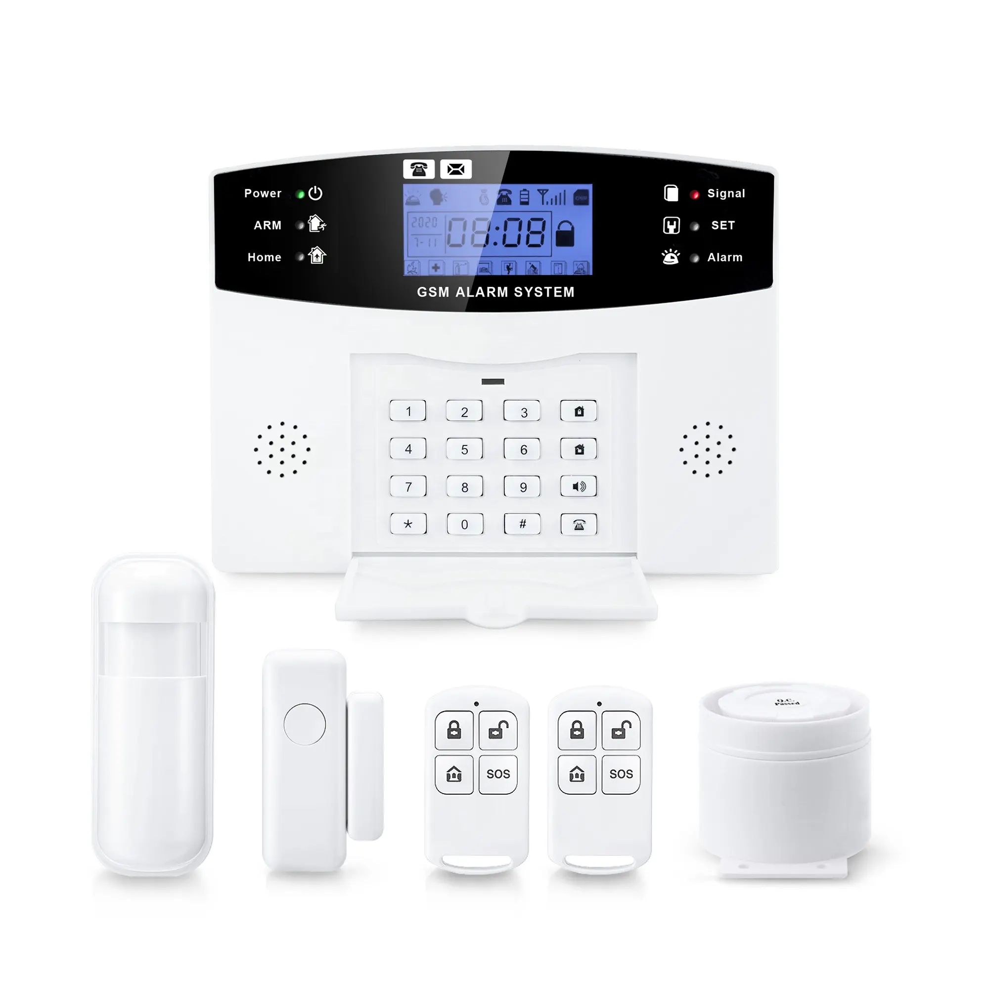 Bottom Wholesale Price Tuya 200 Wireless & 8 Wired Zones WiFi GSM Home Alarms System Kit With App Remote Control PST-PG500-TY