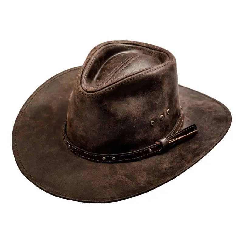 Sombreros de Cowboy con banda de cuero, sombrero de vaquero de fieltro, Unisex, moda occidental, venta al por mayor