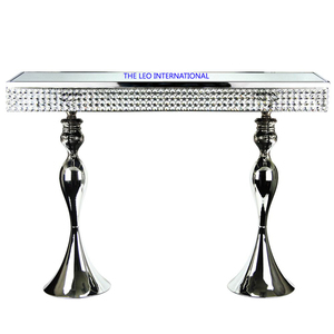 Venda quente Mesa De Console Moderna Mesas De Luxo Final De Aço Inoxidável Espelho Top Console Mesa Forma Retangular