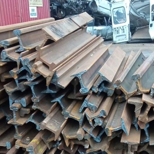 ברזל ופלדה משומש מסילות ברזל 1/ 2 גרוטאות/מתכת מחיר הטוב ביותר r50-r65 כבד רכבת מסילה פלדה כבדה