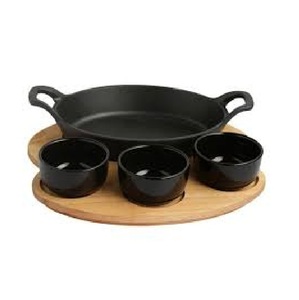 现代设计的Sizzler板定制尺寸形状和颜色的陶瓷厨具，适用于热菜行业趋势