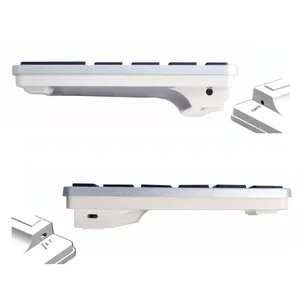 Teclado inalámbrico de tamaño completo de perfil bajo conmutable multidispositivo con operación de tijera numérica idiomas hebreo italiano - Product Image 6