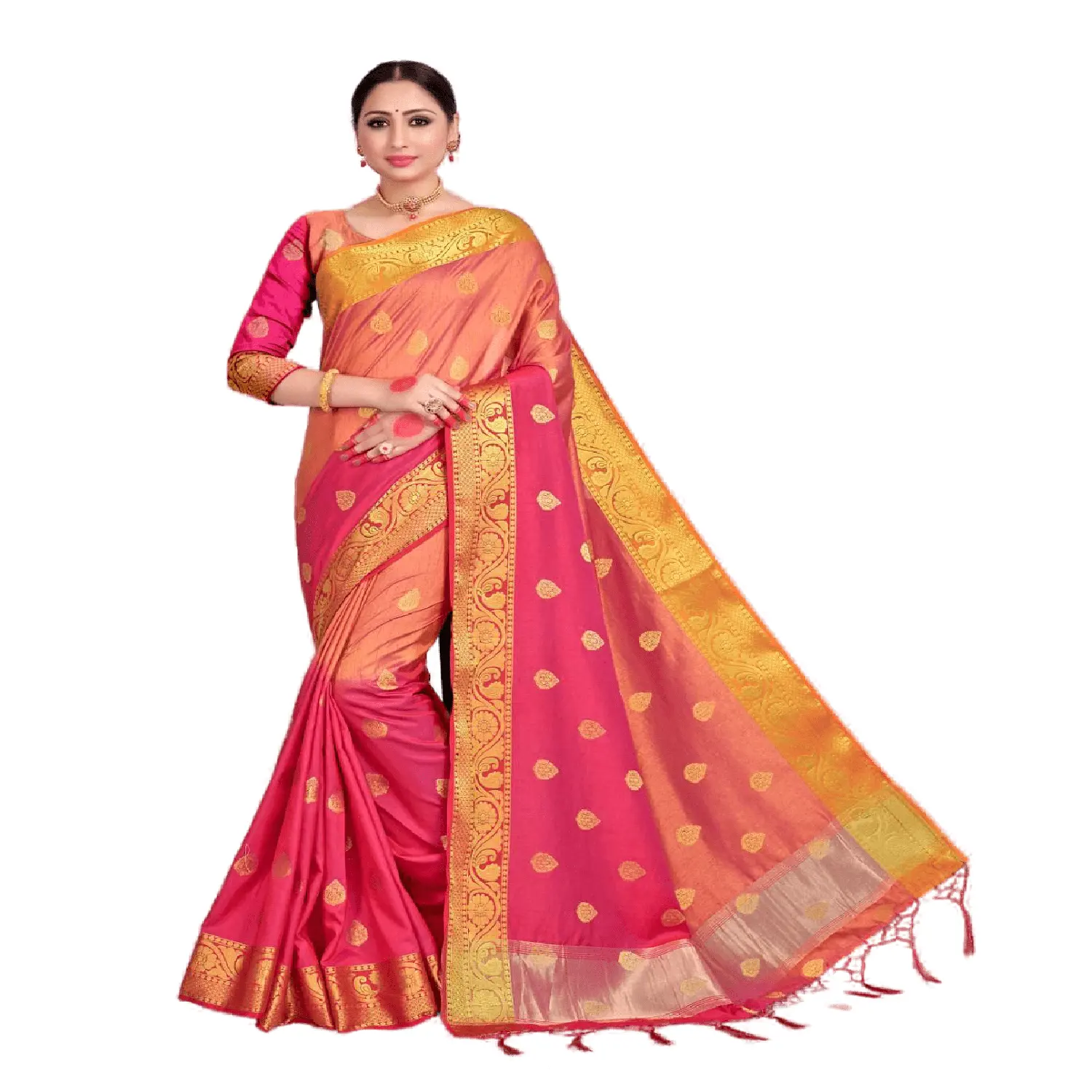 F & E-Exporte präsentiert die neuesten neuen Designer Sarees aus reiner Seide, indische Sarees Shari Sari