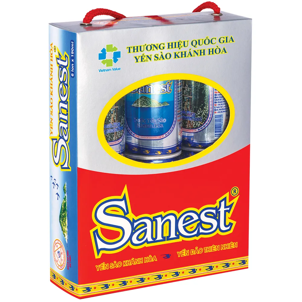 รังของนกดื่มปราศจากน้ำตาลในกระป๋องผู้ผลิตในเวียดนาม-sanest Khanh Hoa