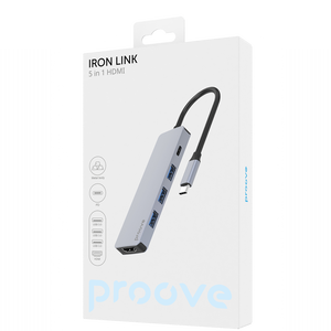 HUB Proove demir bağlantı 5 in 1 3 USB + 1 tip-c + HDMI - Product Image 3