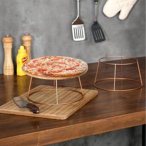 Set mit 2 Früchten Pizza <span class=keywords><strong>Display</strong></span> Stands Feinste Qualität Massives Eisen Runde Große Hotel Ware Tisch Pizza <span class=keywords><strong>Stand</strong></span> zu einem angemessenen Preis