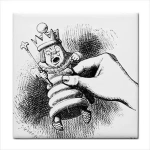 Alice Wonderland Gốm Gạch Tường Nghệ Thuật Trắng Vua Kim Loại Khung Hoàn Thiện Cho Phòng Khách Phòng Ngủ Văn Phòng Sứ Pha Lê - Product Image 1