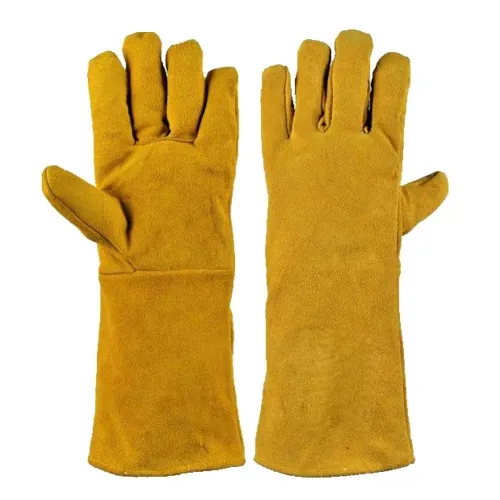 2023 guantes protectores domésticos de alta calidad al por mayor para soldar guantes de trabajo de cuero de vaca de seguridad para la construcción