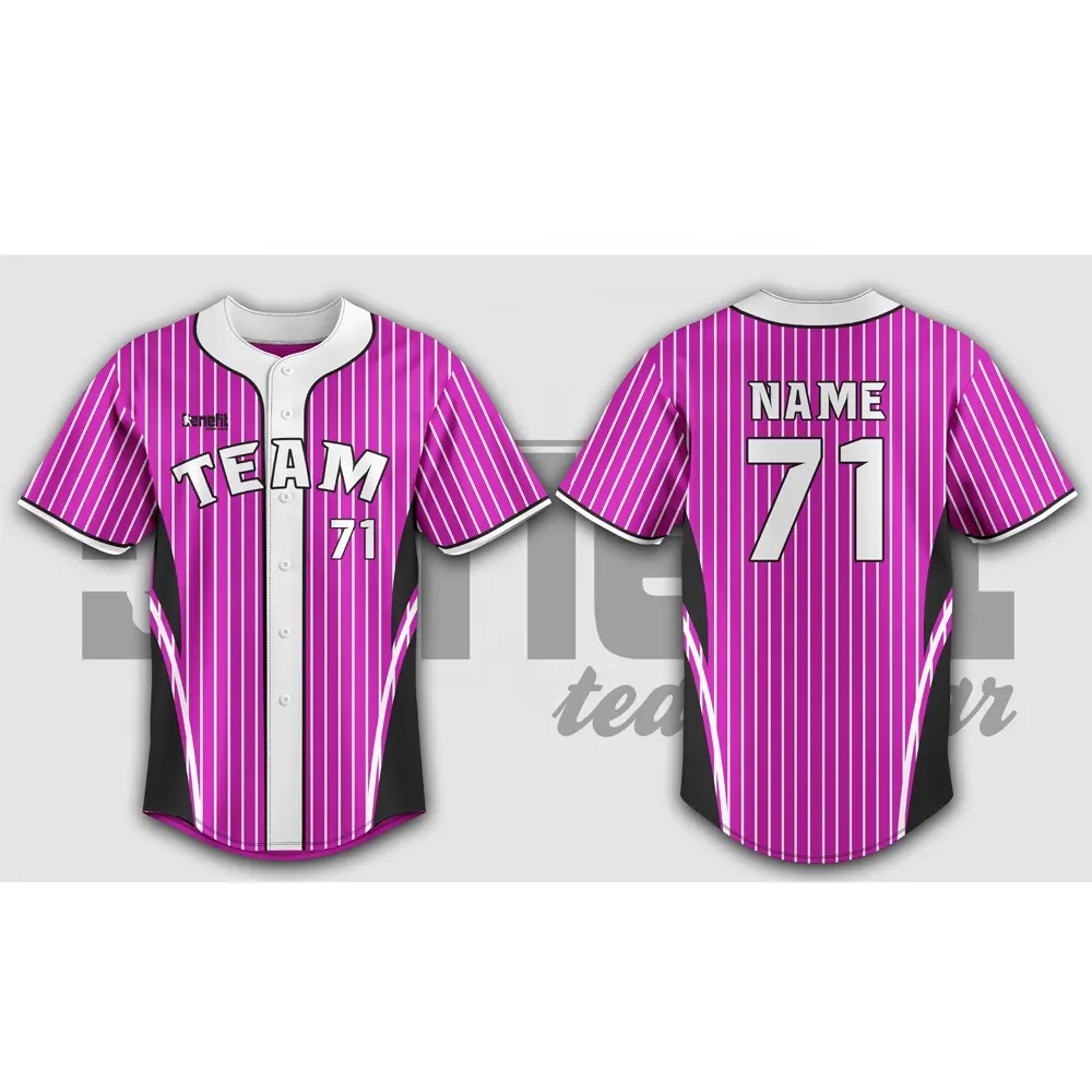 Vêtements de sport sublimés personnalisés avec impression du logo du nom de l'équipe chemise d'uniforme de baseball pour femmes et hommes maillot de baseball