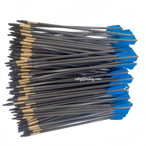 24 Ton Rating 350sp 4.2X6.2Mm 12.8Inch Pure Carbon Pijlen Voor Pistool Kruisbogen 125gr Messing Inzetstukken En Schroefpunten - Product Image 4