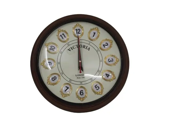 กรอบนาฬิกาติดผนังทำจากไม้รูปทรงกลมทันสมัยดีไซน์แบบโบราณล่าสุด