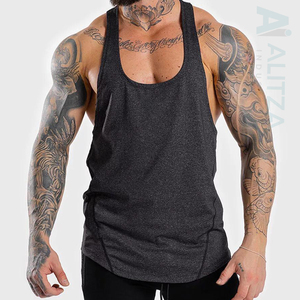 OEM Logo Retro Vintage Tank Top 100% Algodão Respirável Ginásio Stringer para Body Building Casual Running Casual Ringer <span class=keywords><strong>Plain</strong></span> Top