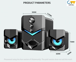 オーディオデスクトップコンピューターオーディオホームラップトップ小型スピーカー有線Bluetoothデスクトップサブウーファースピーカーインターフェイスタイプ: Blueto - Product Image 2