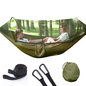 Hamac de camping portable double et simple de haute qualité en nylon avec moustiquaire - Product Image 4