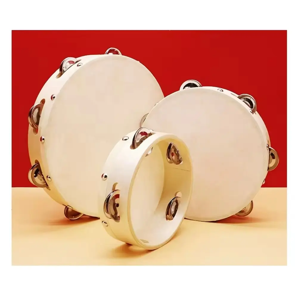 Mua nhạc cụ gõ chuyên nghiệp Trống Gỗ vỏ nhạc cụ âm nhạc tambourine-Mua Kích thước vỏ trống 14