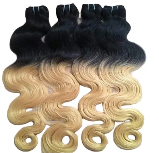 Ombre color Vietnamese human hair extension wholesale 100% human hair color hair bundles cheap